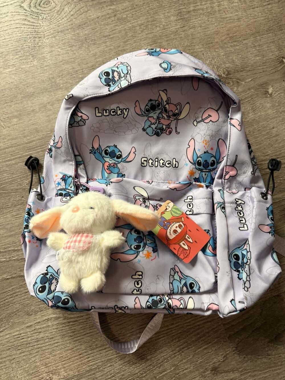 Stitch All Over Print Kids Backpack Pastel Purple